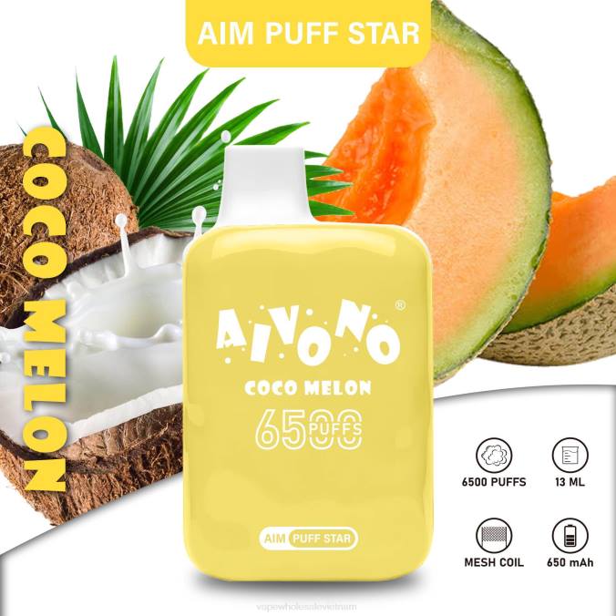 Vape Vietnam Price HH6V297 Aivono AIM PUFF STAR 6500 cocomelon